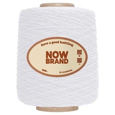 WoolClub NOWBRAND 高級精梳棉紗編織線 12股 600g, 1個, 801 白色