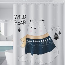 Taminayo 多用途浴簾, 1個, 狂野小熊