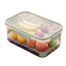 Mass 大容量保鮮盒 帶提手便攜冰箱野餐盒 25 x 16.5 x 11.5cm 胡克綠, 1個, 1入