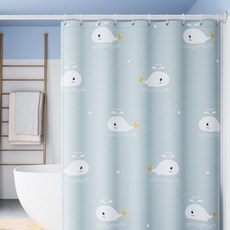 Taminayo 多用途浴簾, 1個, 鯨魚