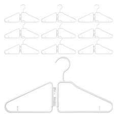 KOKOROI 節省空間折疊衣架, 白色, 10個