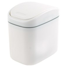 핑크풋 심플 스윙 휴지통, 화이트