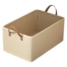 토글리 정리정돈 접이식 의류 수납함, 아이보리, 1개