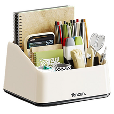 Goems 極簡設計辦公用品整理桌面收納架 17.3 x 15 x 10.5 cm, 白色, 1個