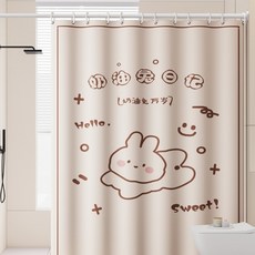 타미나요 다용도 샤워커튼, 크림토끼, 1개