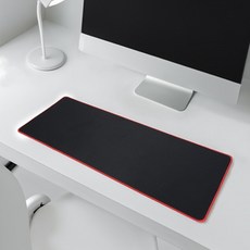 Home Planet 防滑桌墊鍵盤滑鼠墊, 黑色 + 紅色, 1個