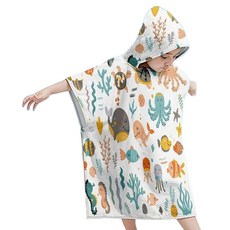 KIZTREE 兒童用超細纖維連帽戲水浴袍 SN-015