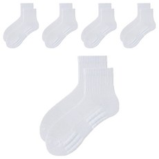 Primal 厚款緩衝吸汗中筒襪, 白色, 5件