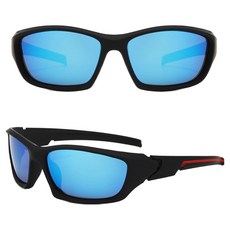 格萊達達高級時尚登山自行車偏光運動太陽眼鏡, 藍色, 2個