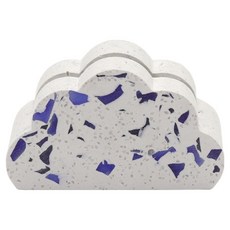 Signpost 粉嫩大理石名片座 藍色花紋 5 x 2 x 3 cm, 1個, 1欄