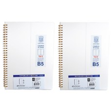 OXFORD 밀키웨이 Milkyway PP 스프링노트 B5 좌철 80매 2분할, 2개