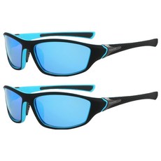 格萊達達 防滑高級防紫外線偏光運動太陽眼鏡, 2個, 內藍 + 藍色