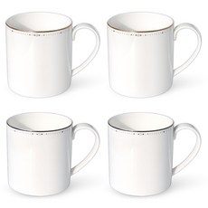 한국도자기 본차이나 위시스 4인 머그컵 350ml x 2종 x 2p 세트, 골드, 플래티늄, 1세트 골드, 플래티늄, 1세트