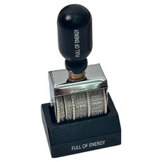 Day Rhythm 日期印章 日付印 旋轉印章, 1個, 黑色