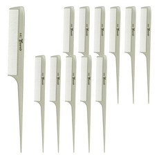 FAWEIO 髮葳鵝 美國尖尾梳 SM-441-06 灰色 (12支) - 專業美髮造型必備