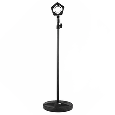 AHOYE 落地式兩用懶人吹風機支架/手機支架, 黑色, 可調節高度, 穩固底座, 1個