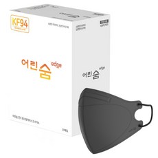 어린숨 엣지 황사방역 새부리형 컬러마스크 중형 KF94, 30개입, 1개, 메탈그레이