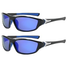 格萊達達 防滑高級防紫外線偏光運動太陽眼鏡, 2個, 黑色 + 深藍色