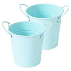 미소로운 손잡이형 틴 연필꽂이 11.5 x 11 x 8.8 cm, 스카이, 2개