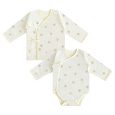 BABY&I 嬰幼兒提花夏季蝴蝶衣 + 連身衣套組