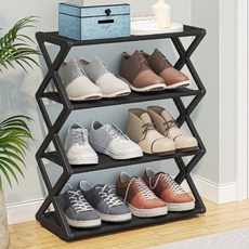 Erbo 多用途簡易收納鞋櫃 42 x 18.5 x 49.5 cm, 4層, 黑色