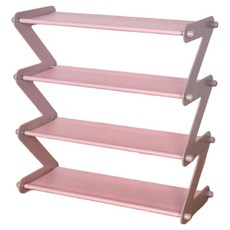 Erbo 簡約組裝式鞋櫃 46x48cm, 淺粉色, 4層