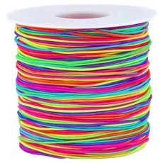 코히모 1.5mm 컬러 고무줄 수경끈 만들기 롤 5W0284 100m, 1개, 레인보우