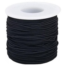 Khohimo 1.5mm 彩色橡皮筋 泳鏡帶製作卷 5W0284 100m, 1個, 黑色