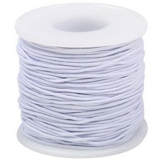 KHOHIMO 1.5mm 彩色橡皮筋 泳鏡帶製作 捲 5W0284 100m, 1個, 白色