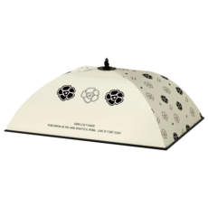 couselect 山茶花加厚折疊保溫菜罩/家用食物保鮮餐桌罩/防塵防蟲飯菜罩 方形, 1個