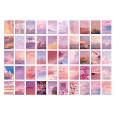 雷奧賓斯 明信片貼紙 50款套組 125 x 100 mm, 1套, 天空粉