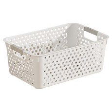 에이델라 잡동사니 멀티 수납 바구니, 화이트, 1개