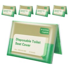 UNDERBOSS 水溶性一次性馬桶坐墊 50入, 5個, 白色