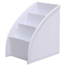 미니멀랩 책상 3단 미니 펜꽂이 11.5 x 8.5 x 13 cm, 화이트, 1개