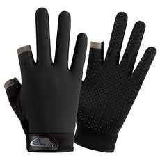 Happy Withus 防滑智慧型手機觸控運動自行車手套 左右手一組, 1套, 黑色