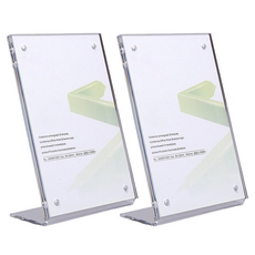 KHOHIMO L型壓克力告示牌 菜單架 POP展示架 A4 5W0208 直式, 2個