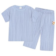 兒童款Yummy熊熊標籤涼感上衣+褲子套裝