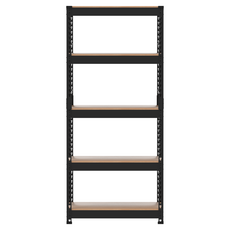 스피드랙 국내 제조 무볼트 조립식 철제 앵글 선반, 블랙, 5단