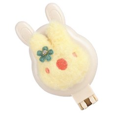 머니풀 귀여운 토끼 접이식 두피마시지 휴대용 헤어브러쉬, 1개, 화이트