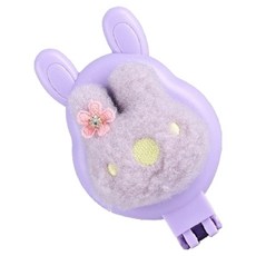 머니풀 귀여운 토끼 접이식 두피마시지 휴대용 헤어브러쉬, 1개, 퍼플