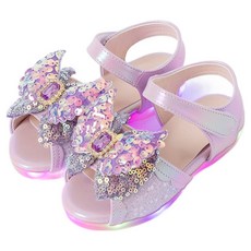 오즈키즈 여아용 매직라이트윙 LED 샌들