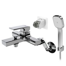 American Standard Stellar 淋浴浴室水龍頭 FB2615 + 黏貼式蓮蓬頭支架組, 1套