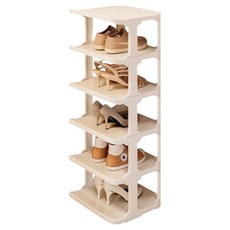 Reunimie 組裝式縫隙收納鞋櫃 5層 24.5 x 26 x 72 cm, 象牙白, 1個