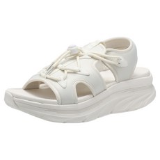 SHOOPEN 女款厚底包覆繫帶涼鞋 HPCV4FS503, 220, 10 白色