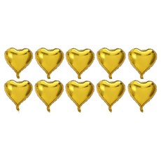 Iropsanghoe 精美愛心氣球 33~35cm, 10個, 金色