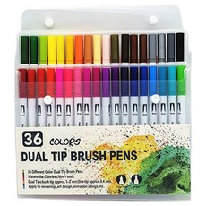 女神多色水性書法軟毛筆36支組, 懷特路德, 1套