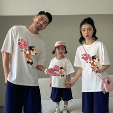 Golden Rabbit 女款透氣媽媽D米奇愛心短袖T恤