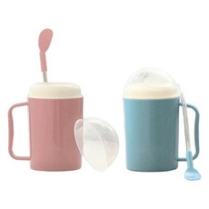 冰沙製作杯 2入, 嬰兒粉, 天空藍