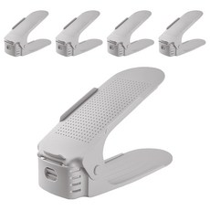 Denvillear 簡約鞋子收納架 25 x 10 x 7 cm, 灰色, 5個