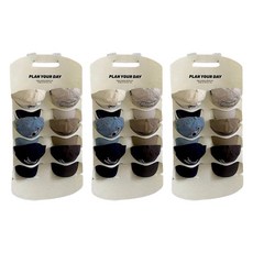 Market Pio 毛氈帽收納掛架 類型1, 3個, 單一顏色